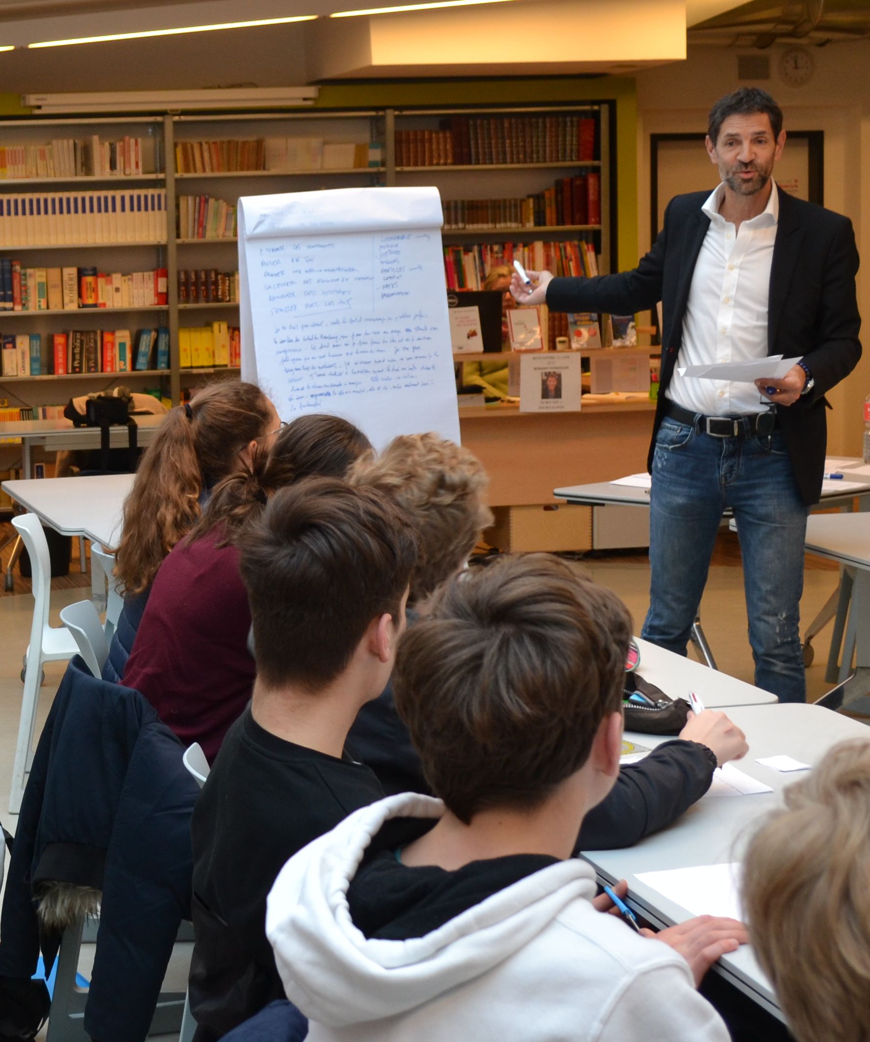 Atelier avec des élèves franco-allemands, à Hambourg.
