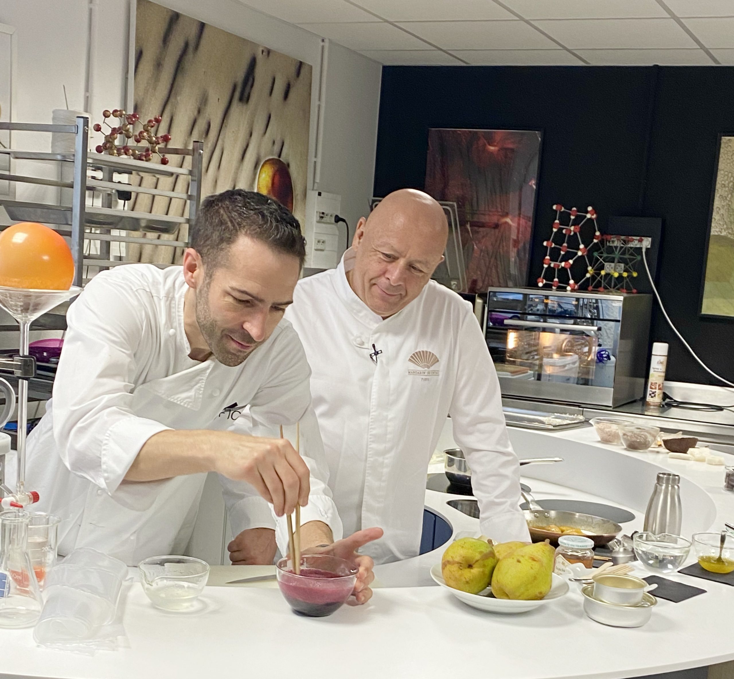 Thierry Marx et Raphaël Haumont au Centre Français d'Innovation Culinaire. (CFIC)